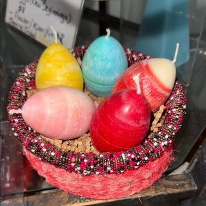 Colorful Egg-Shaped Candles Set (New Beginnings)